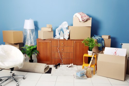 Careful loading of household items for a move