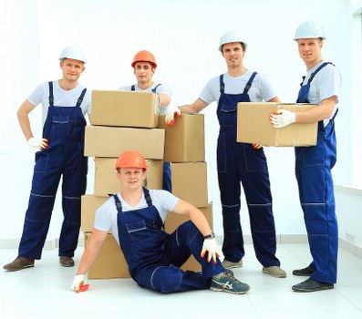 Moving team preparing a home removal in Merton